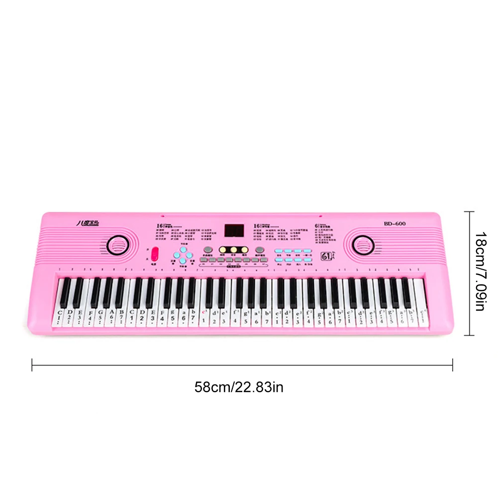 61 Keys Digital Electronic Piano Professional Portable Electronic Piano Keyboard with Microphone Musical Instrument