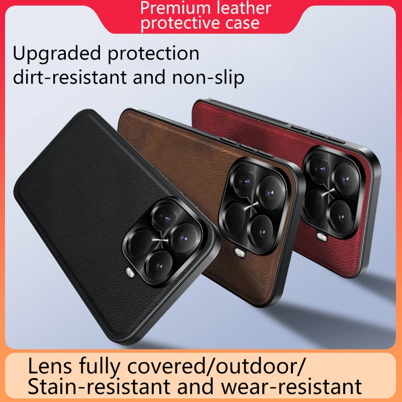 etui do Xiaomi Mi 17T 15T 14T 13T Pro 15 14 13 Ultra Redmi Note15 14 POCO M7 X8 F7, skórzane, matowe, miękkie, z pełną ochroną aparatu — zdjęcie produktu 6