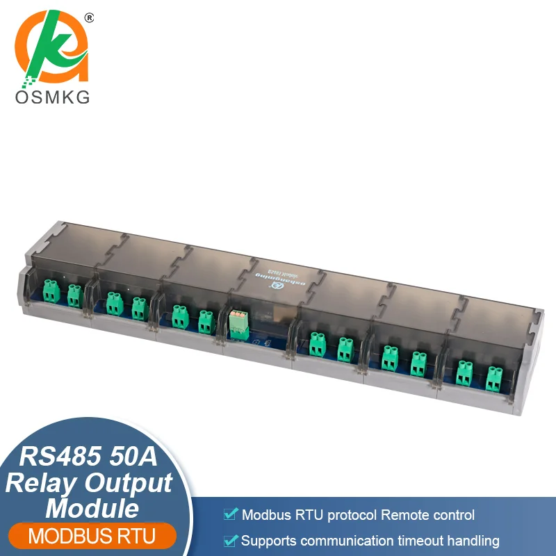 

Oshangming 24 Channel Relay Output Module 50A Single Open Relay with RS485/LAN DC12/24V Modbus RTU/TCP for PLC
