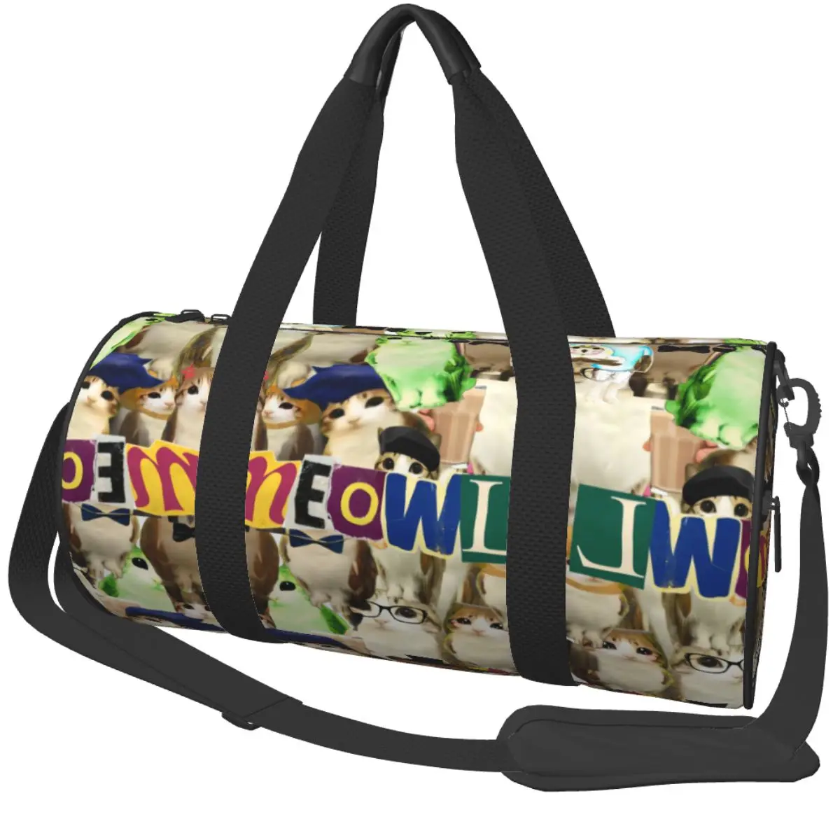 Decora Meowl Gym Bag Luggage Sports Bags Men Custom Gym Accessories Graphic Fitness Bag Waterproof Handbags