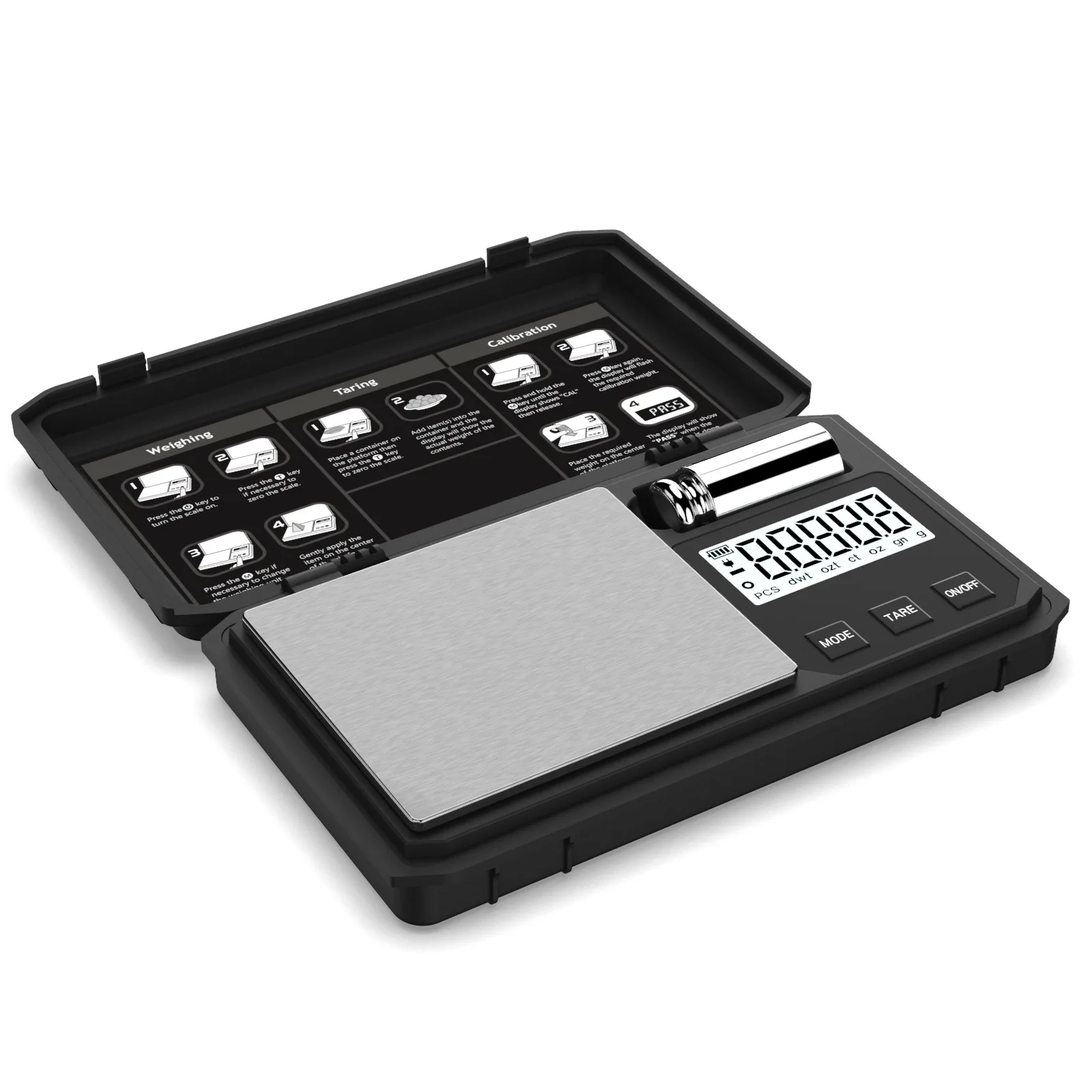 Digital Jewelry Scale 50G/0.001g Pocket Scale High-Precision Portable Jewelry Milligram Weight Balance Electronic Scale Tool