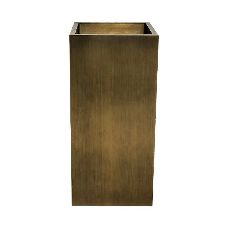 

Outdoor column type integrated floor blue bronze stainless steel courtyard washbasin bathroom column basin washbasin