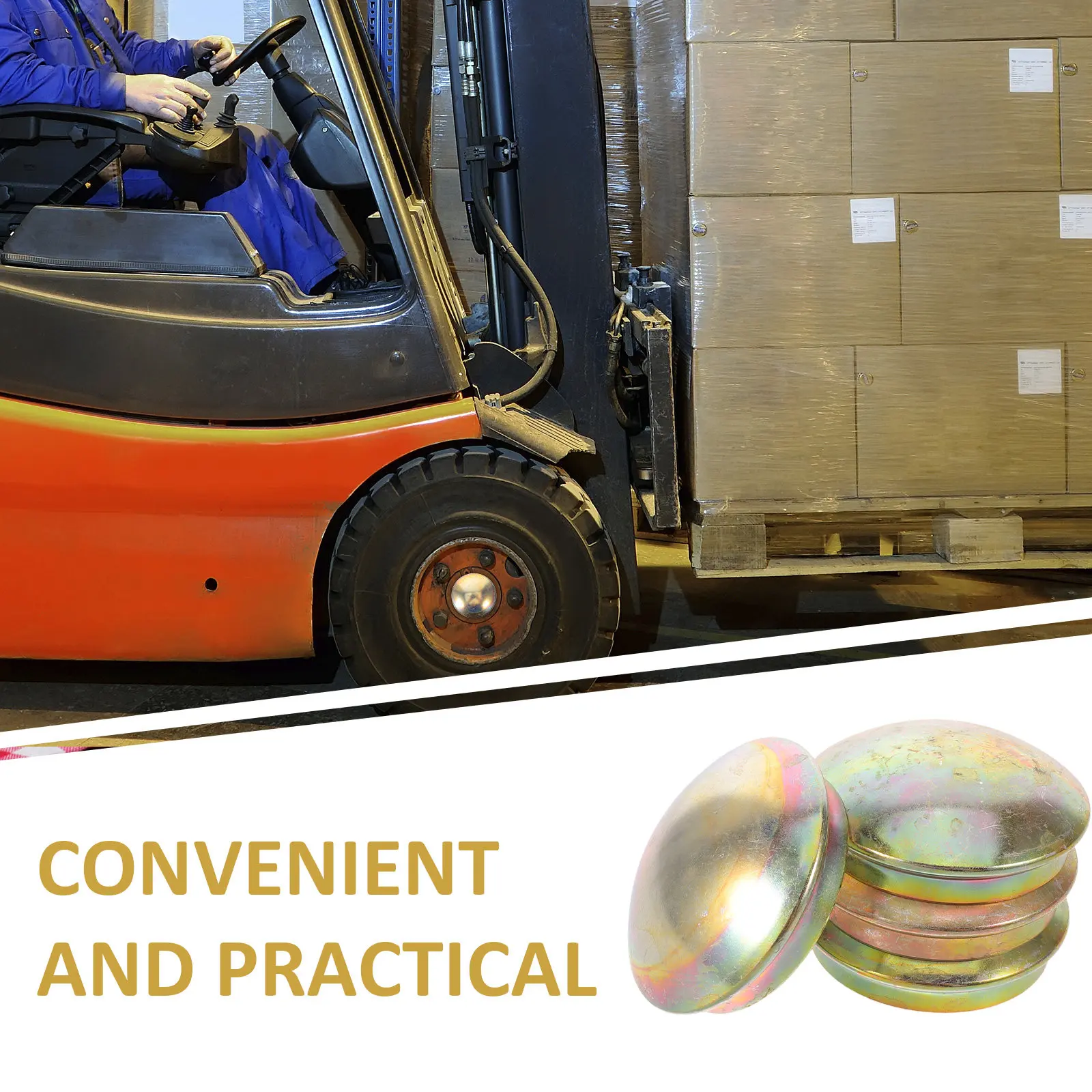 4Pcs Forklift Wheel Hub Caps Metal Dust Grease Covers 74Mm Id Heavy Duty Bearing Protector Cap for 3 Ton Forklift Truck Trailer view 4