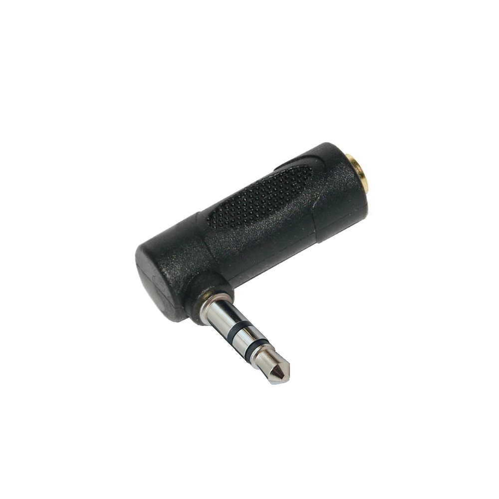 1 buah emas 3.5mm 3 tiang Stereo 90 ° persegi panjang wanita ke 3.5mm 4 tiang pria colokan Audio bentuk L colokan adaptor Jack