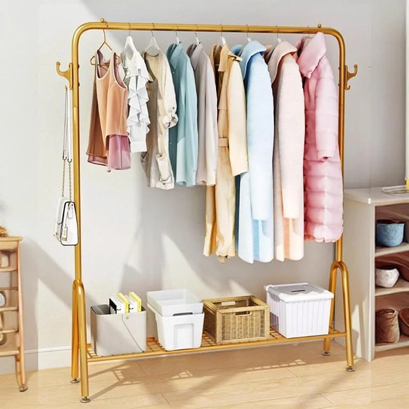 Modern Gold Clothes Hanger Hanging Convenient Skirt Clothes Drying Rack Organizer Bathroom Burro Ropa Laundry Accessories