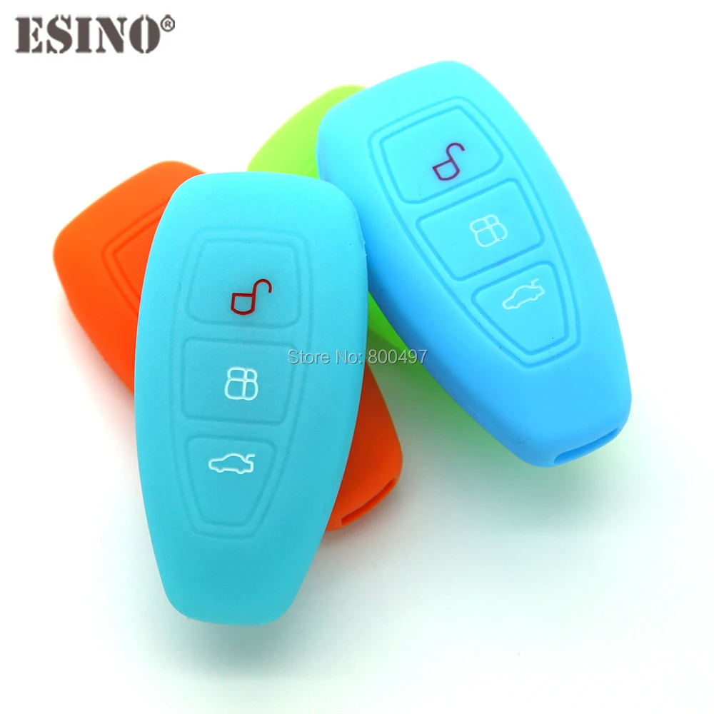 Car Styling Accessory Silicone Car Key Holder Remote Shell Case Cover For Ford Focus Fiesta Kuga Galaxy Mondeo S-Max b-Max C-Max