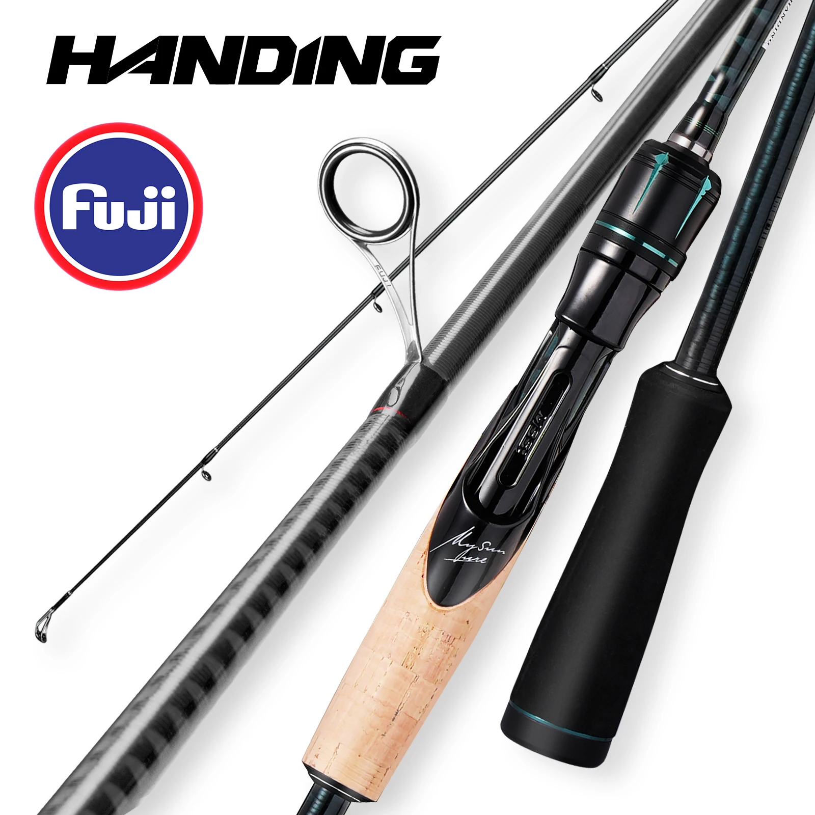 HANDING Magic L Spinning Casting Fishing Rod 1.98-2.44M UL/L/ML/MH/M 2 PCS Fishing Pole MF/F Lure Weight 1.5-40G