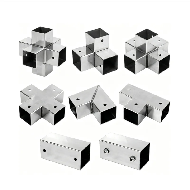 2pcs Metal Square Tube Connector Square Tube Fasteners Water Pipe Joint Fangjia Hardware Accessories Guardrail Connection Tool