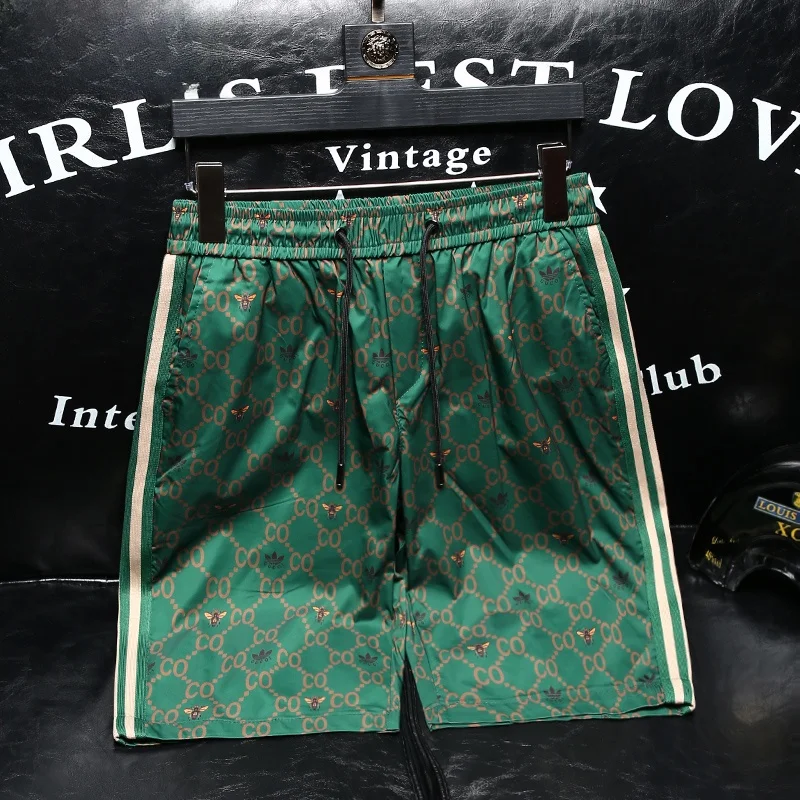 

Qui Dry Letter Print orts Men's Summer New Sle Thin Comfortable Elastic Beach Pants Polyester Fiber Faionable Youth