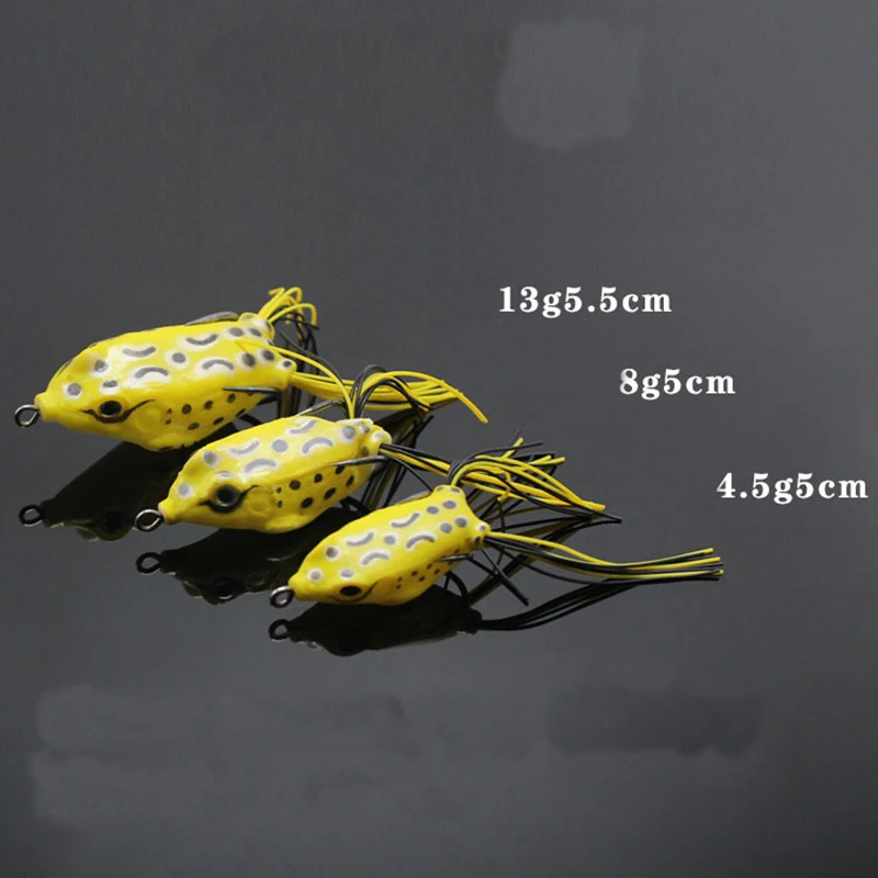 YUCONG 1PX Soft Frog Bait 4.5g-8g-13g Silicone Fishing Lure Rubber Jump Frog Wobblers Floating Jigging Swimbait Snakehead Pesca