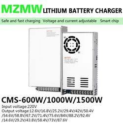 Lithium battery charger power supply Lifepo4 Li-ion 12v 24v 36v 48v 60V 72V 67.2V 84V 88.2V 92.4V Voltage Current Adjustable