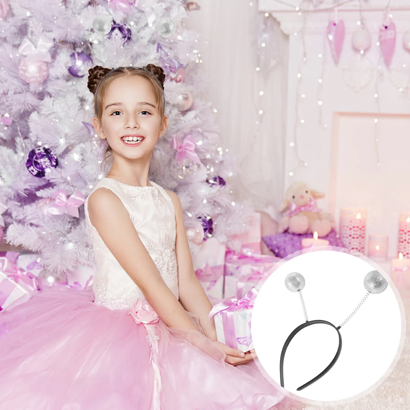 

3Pcs Foam Ball Hair Hoops Party Headwear for Christmas Festive Fun Lightweight Comfortable Secure Fit for Adults Creative