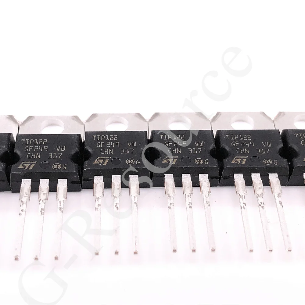 (10pcs) TIP122 TIP127 TO-220 Darlington triode 5A 100V NPN tube