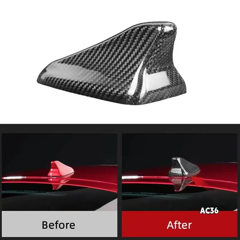 

Shark Fin Exterior Modification Antenna Cap Cover Real Carbon Fiber Car Accessories For Kia Stinger 2018-2023