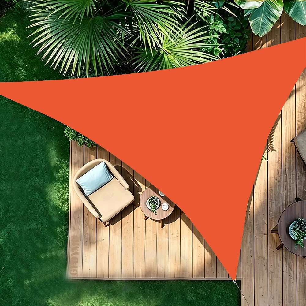 Sunshade sail, triangular, waterproof and UV-resistant; durable and suitable for carports, patios, and outdoor areas