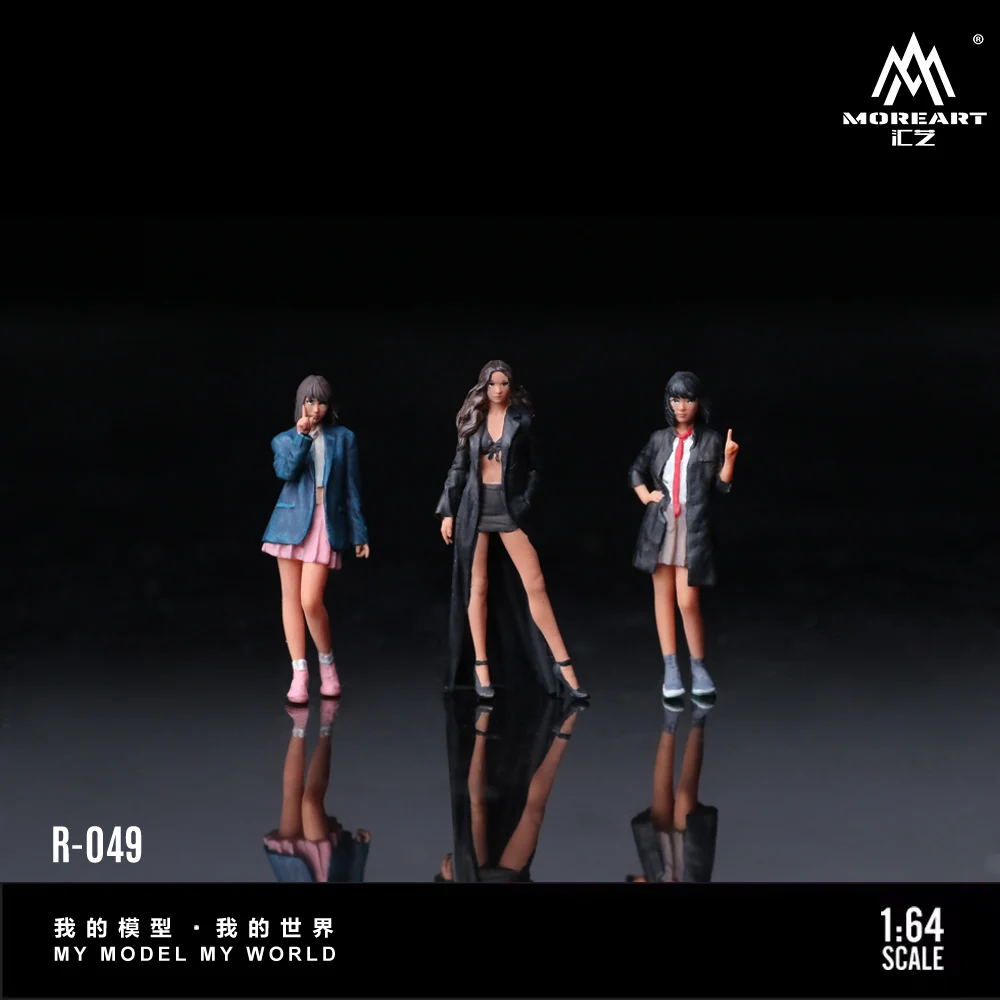 더 많은 예술 1:64 윈드브레이커 인형 세트, 선물 및 디스플레이 및 컬렉션을 위한 수지 장식 그림 모델