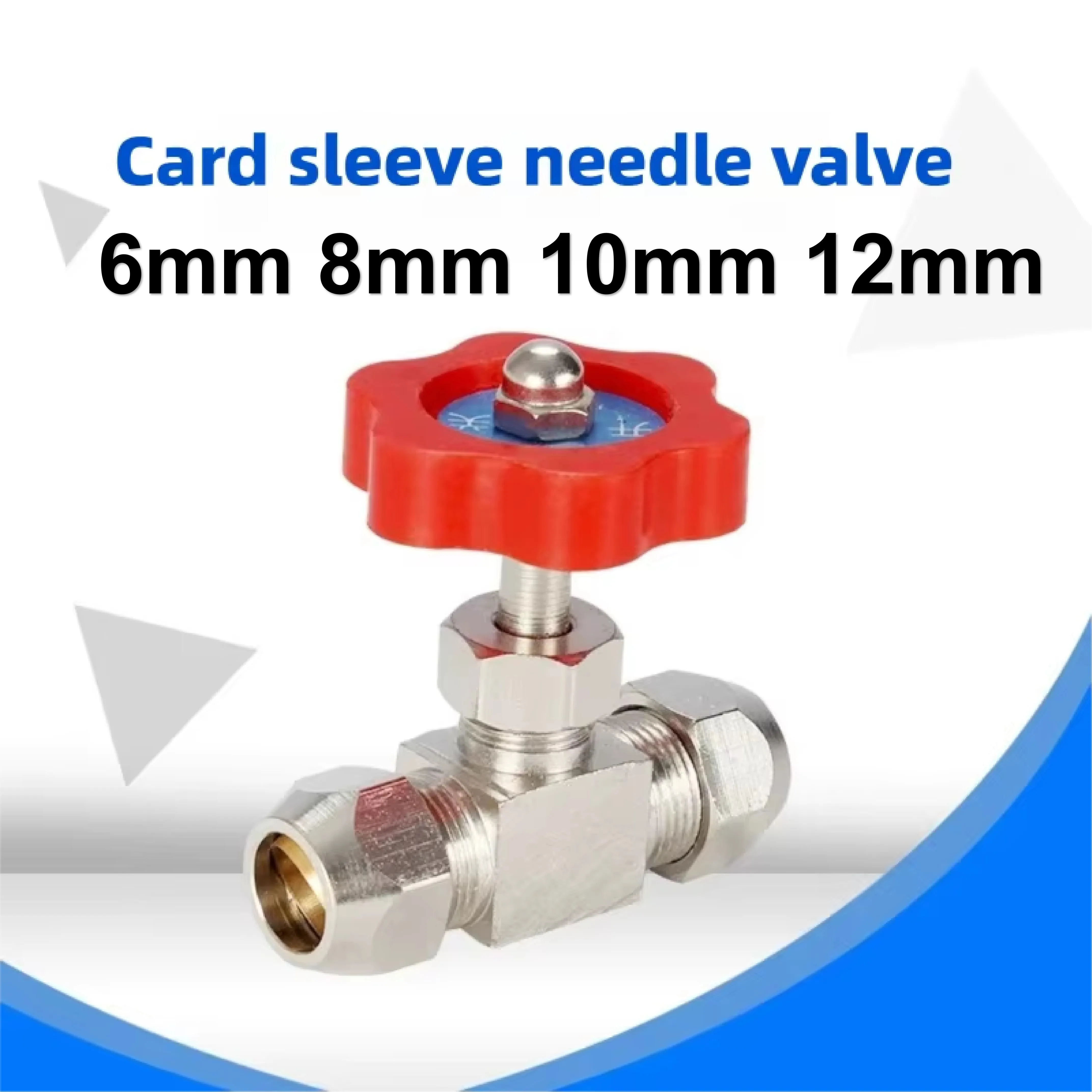 6mm 8mm 10mm 12mm Hole Dia Orange Plastic Handle Metal High Pressure Durable Tube Needle Type Globe Valve