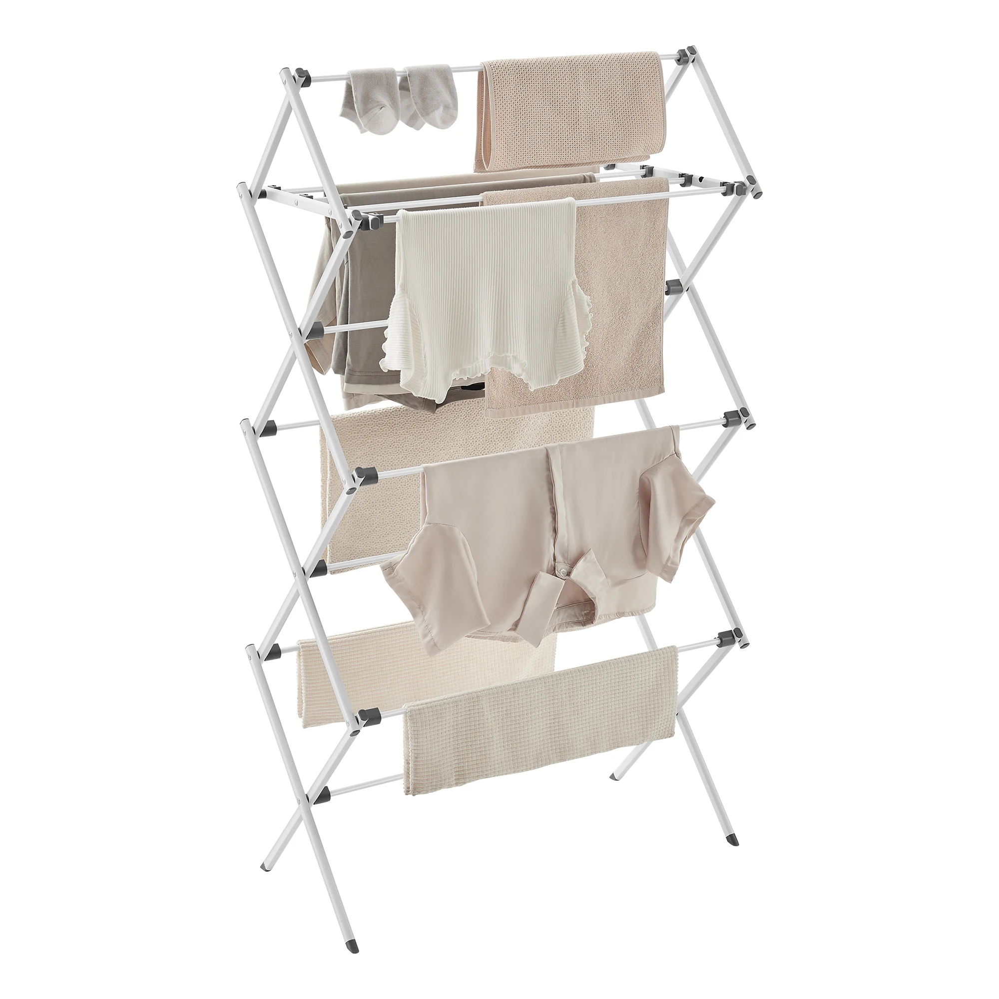 

SONGMICS Foldable Clothes Drying Rack, Laundry Drying Rack, Clothes Airer, Steel Frame, 14.6 x 29.5 x 53.2 Inches, Easy Assembly