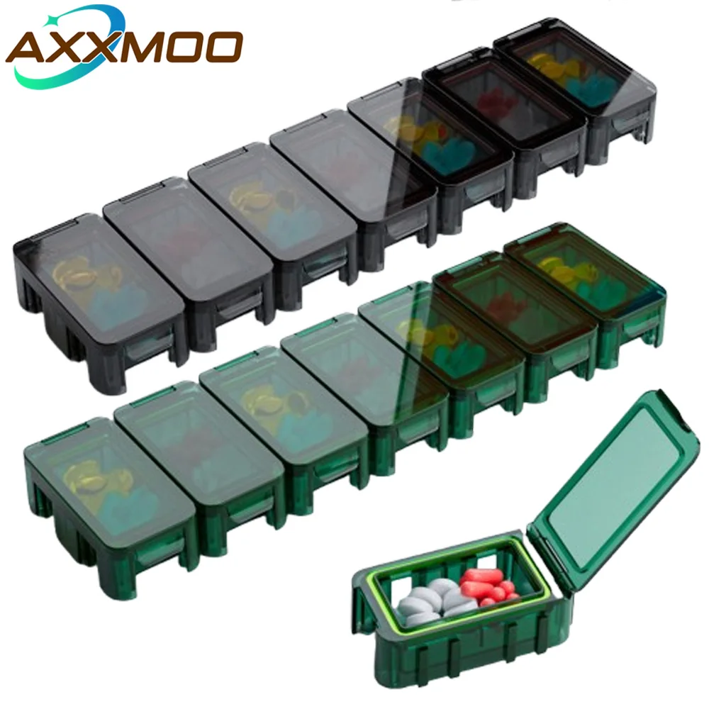 1PCS Extra Large Weekly Pill Organizer - Waterproof 7-Day Pill Box, Portable Vitamin & Supplement Case, Easy To Open Design