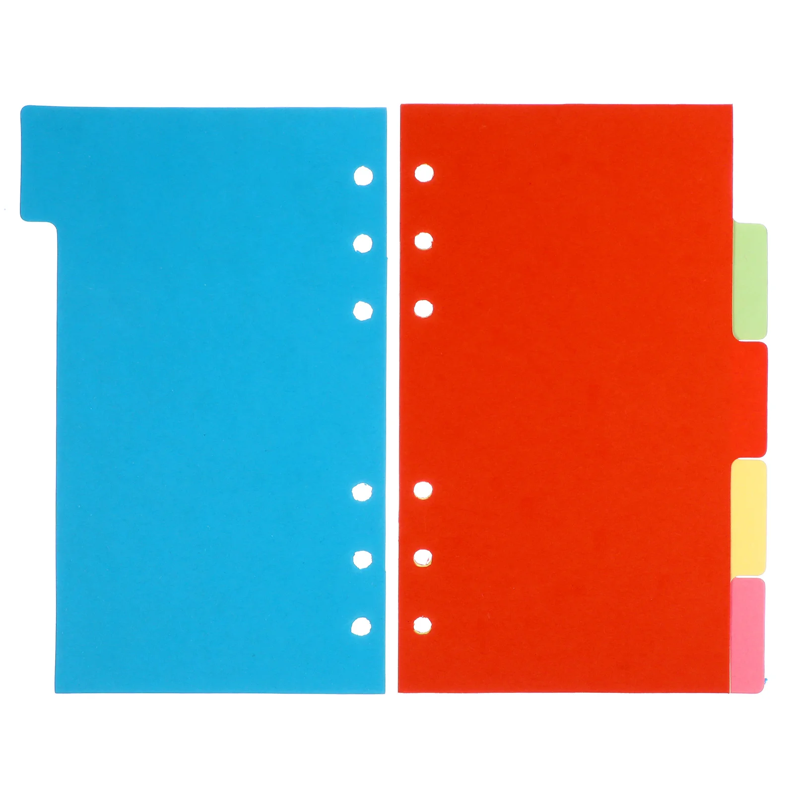 

6 set 6-Hole A6 Colored Notebook Dividers Refill Sets 5 Sheets Per Set Random Colors Heavy-Duty Paper For Travel Office School