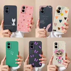 Realme C67 전화 케이스 재미있는 나비 카메라 보호 Oppo Realme C 67 Funda Coque Capa 용 부드러운 액체 실리콘 뒷면 커버