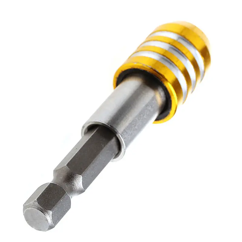 Multi Purpose Quick Release Drill Bit Screwdriver Holder 14 Inch 60mm Golden Color for Eye catching Appearance