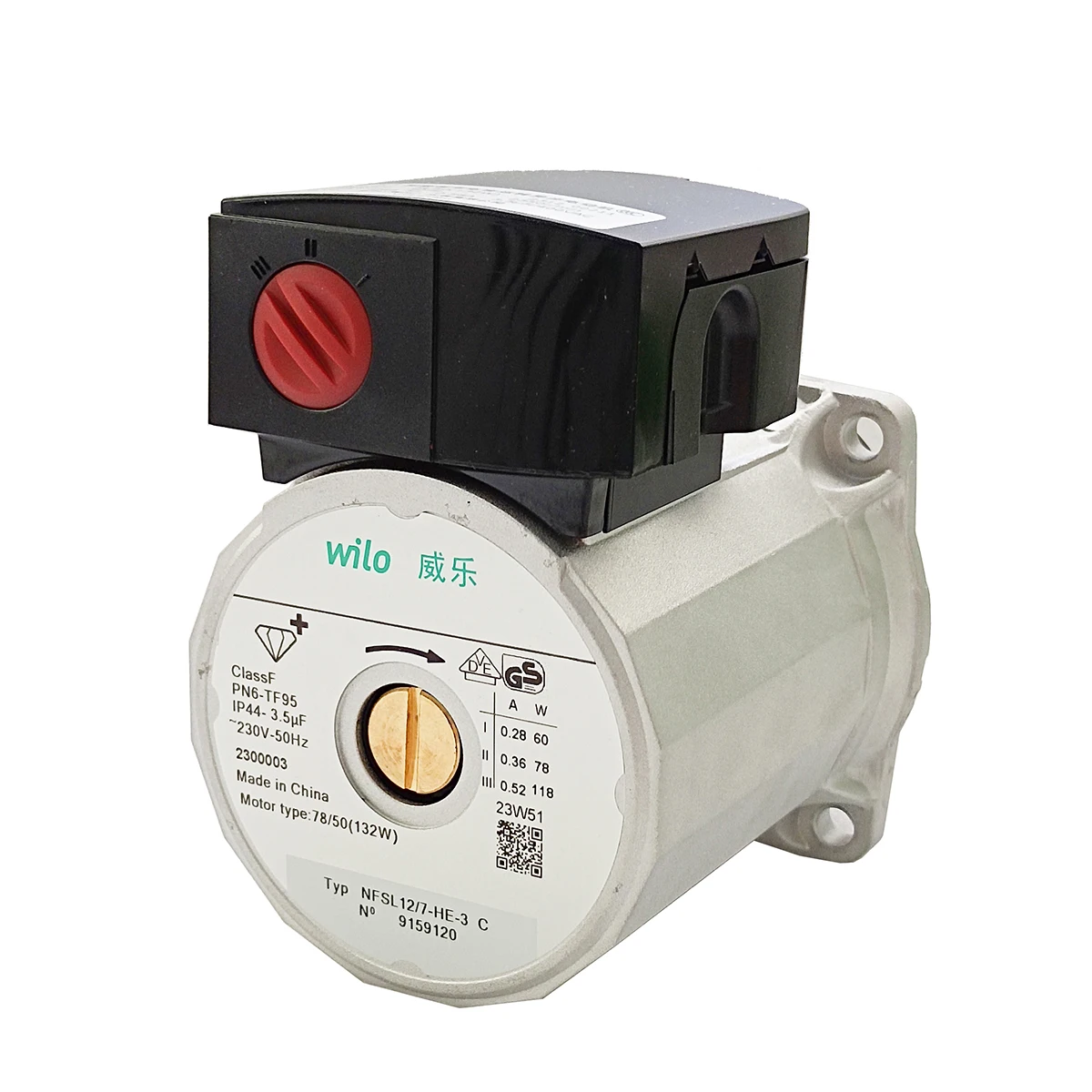 Gas Boiler Part Water Circulation Pump Motor for Wilo NFSL 12/5 12/6 12/7