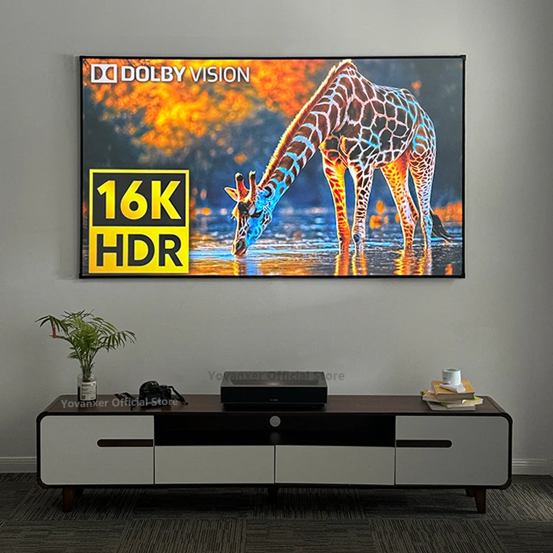 【UST】60~150인치 T 프리즘 프로젝션 스크린 ALR 주변광 차단 UST 초단초점 프로젝터 4K 3D용 하이엔드