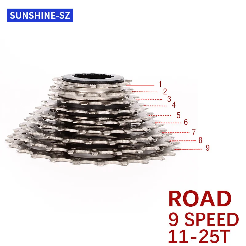 SUNSHINE 8/9/10/11/12 Speed Road Bike Cassette 11V 23/25/28/30/32/34T Bicycle Cassette 10v K7 Freewheel MTB Sprocket for SHIMANO