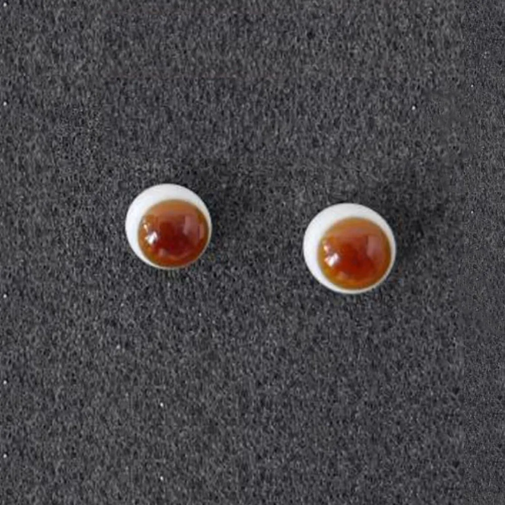 1pair 5mm/7mm Acrylic Fake Eyes Eyeballs with 3D Fitting Eyes 4 Colors DIY Making Crafts Silicone Simulation Eyeballs For BJD