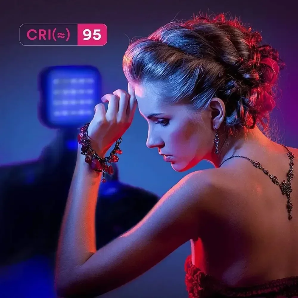 LITEMONS LED6Bi Bi-color Temperature LED Video Light Rechargeable Mini Fill-in Light 3200K-6500K Dimmable Support Magnetic