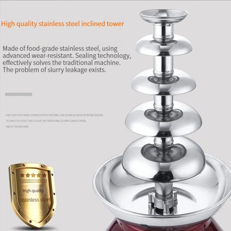 Chocolate Fountain  Chocolate Melting  Pot   With Heating Fondue Chocolate Waterfall Hotpot Machine