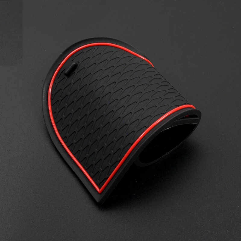 Anti-Slip Borracha Copo Almofada Porta Groove Mat Para Volkswagen VW POLO MK6 2018 2019 2020 Acessórios Adesivos de Carro mat...