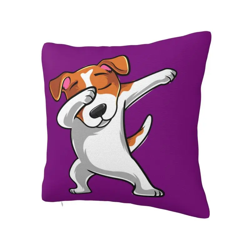 Jack Russell Terrier Pillow Case 45x45cm Decorative Dabbing Dog Dab Dance Move Luxury Cushion Cover Car Pillowcase