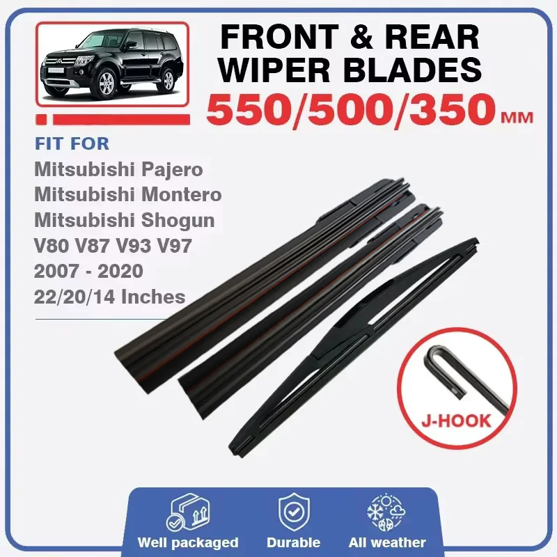 

Щетка стеклоочистителя для Mitsubishi Pajero 4 Montero Shogun 2007-2020 V80 V87 V93 V97, переднее и заднее лобовое стекло, аксессуары для окон