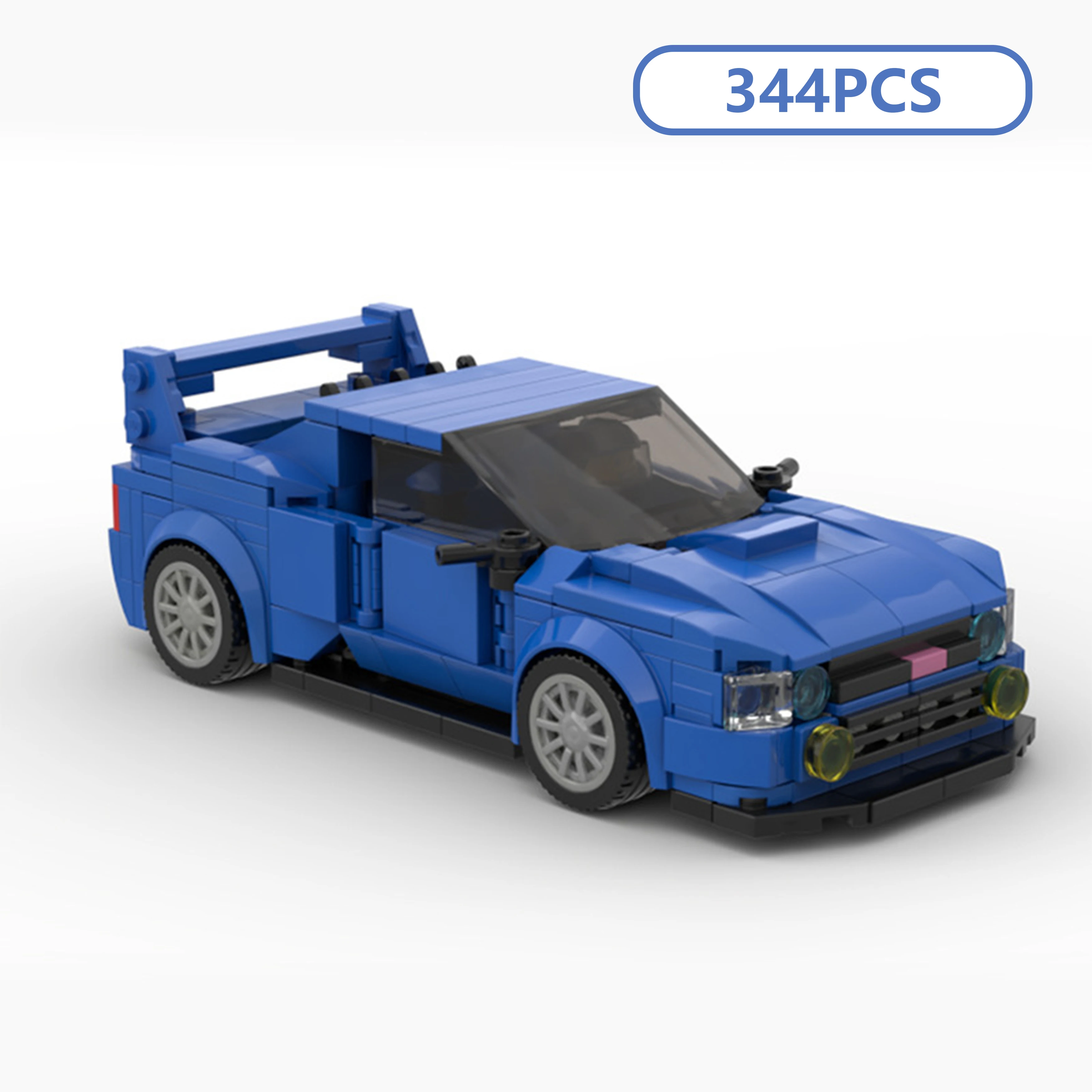 DIY MOC 스바루 WRX STI 레이싱카 모델 키트, 창의적인 스포츠 차량 블록 장난감 팬 및 수집가를 위한 크리스마스 선물