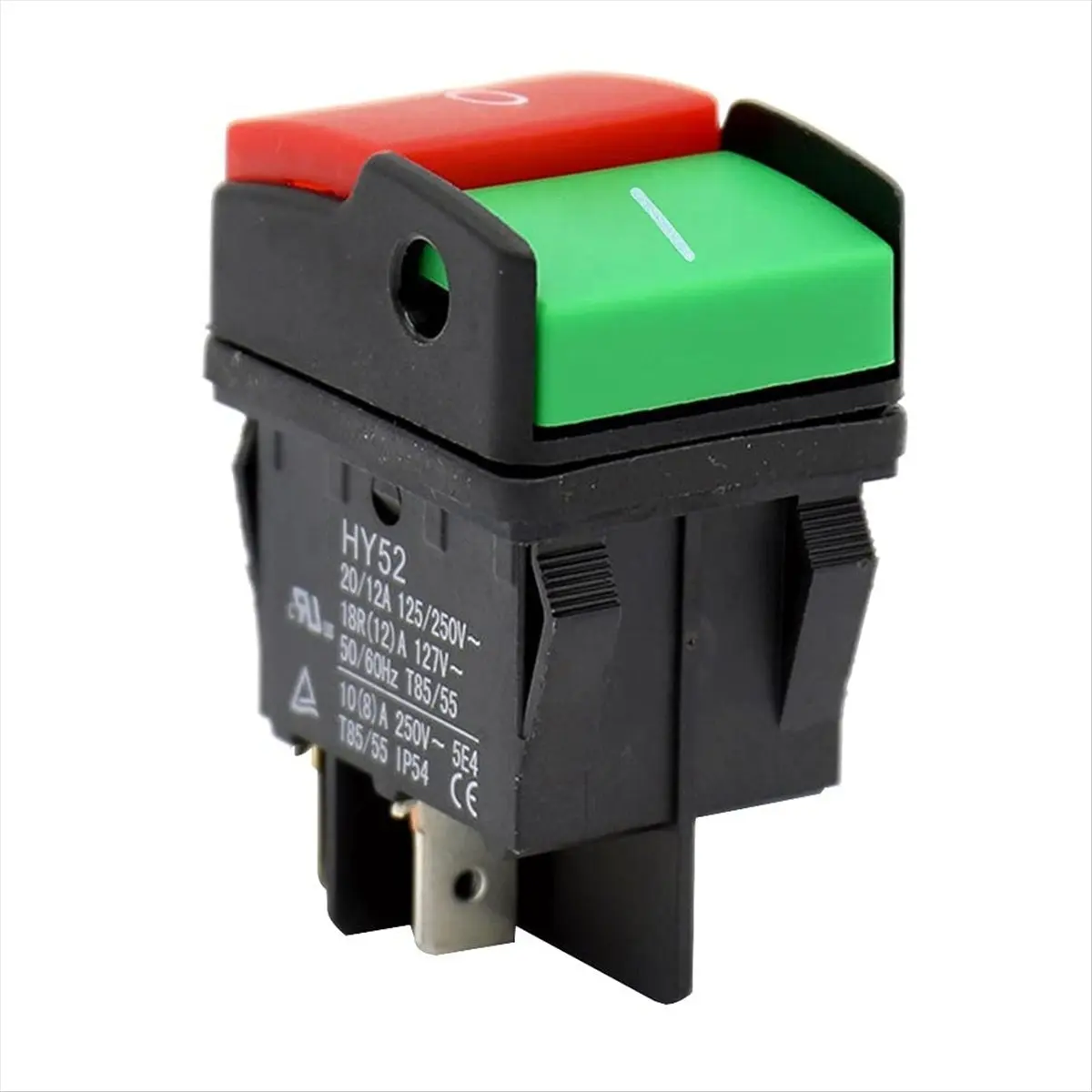 AA83 Industrial Electric Push Button Switches,HY52 Push Button for Mechanical Device Switch 4 Pins with Light 125/250 V