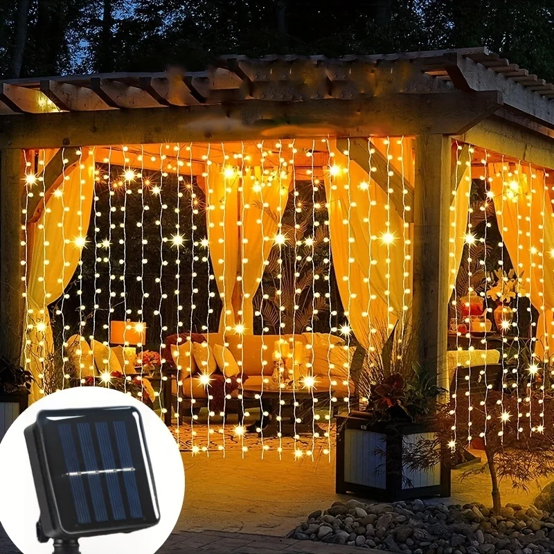 Led Solar Curtain L…