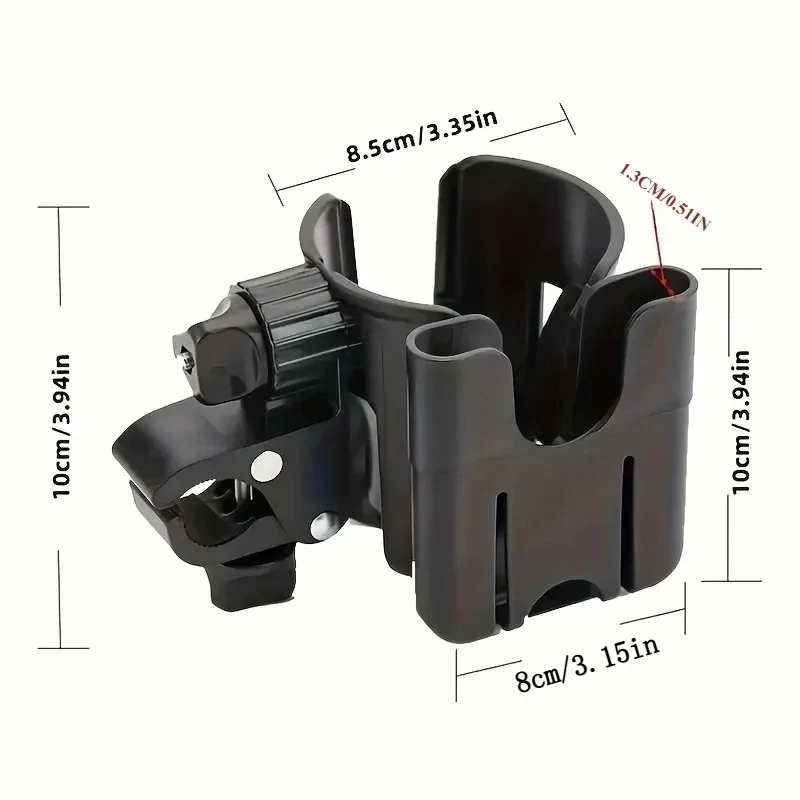 Suporte 2 em 1 para Copo e Celular para Carrinho de Bebê, Suporte Universal para Garrafa para Acessórios de Carrinho e Cadeira de Rodas