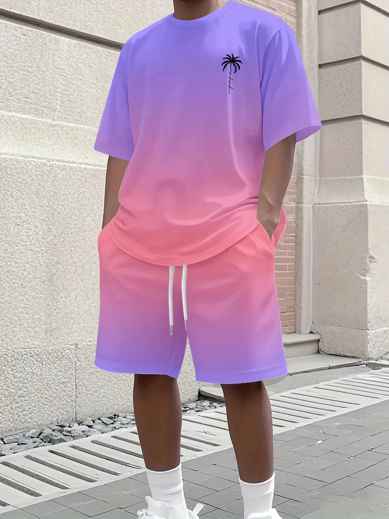 2025 Fashion Men's Summer 3D Pattern Short Sleeved T-shirt and Shorts Set Hip-hop Street Style Casual Party Clothing