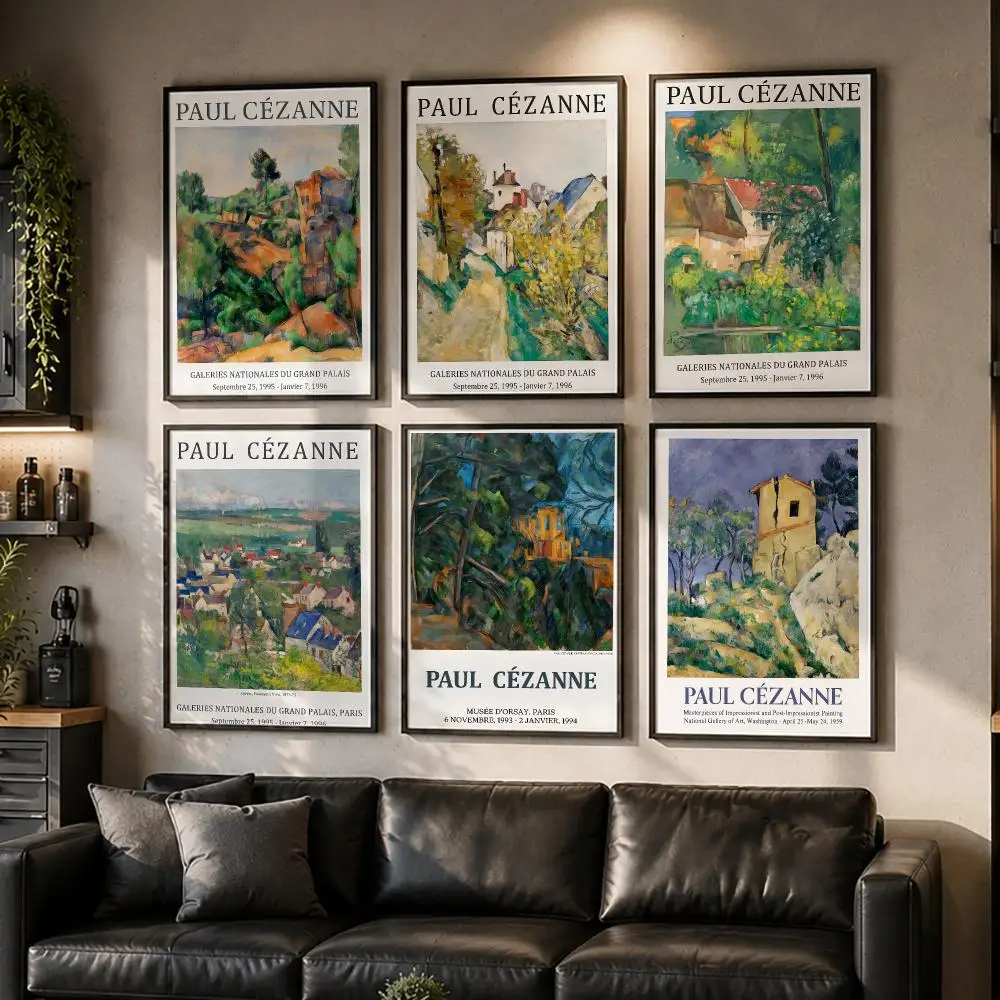 Vintage P-Paul Cezanne Painting Poster HD Home Wall Stickers House Hallway Living Room Bedroom Bar Office Decor Art Prints