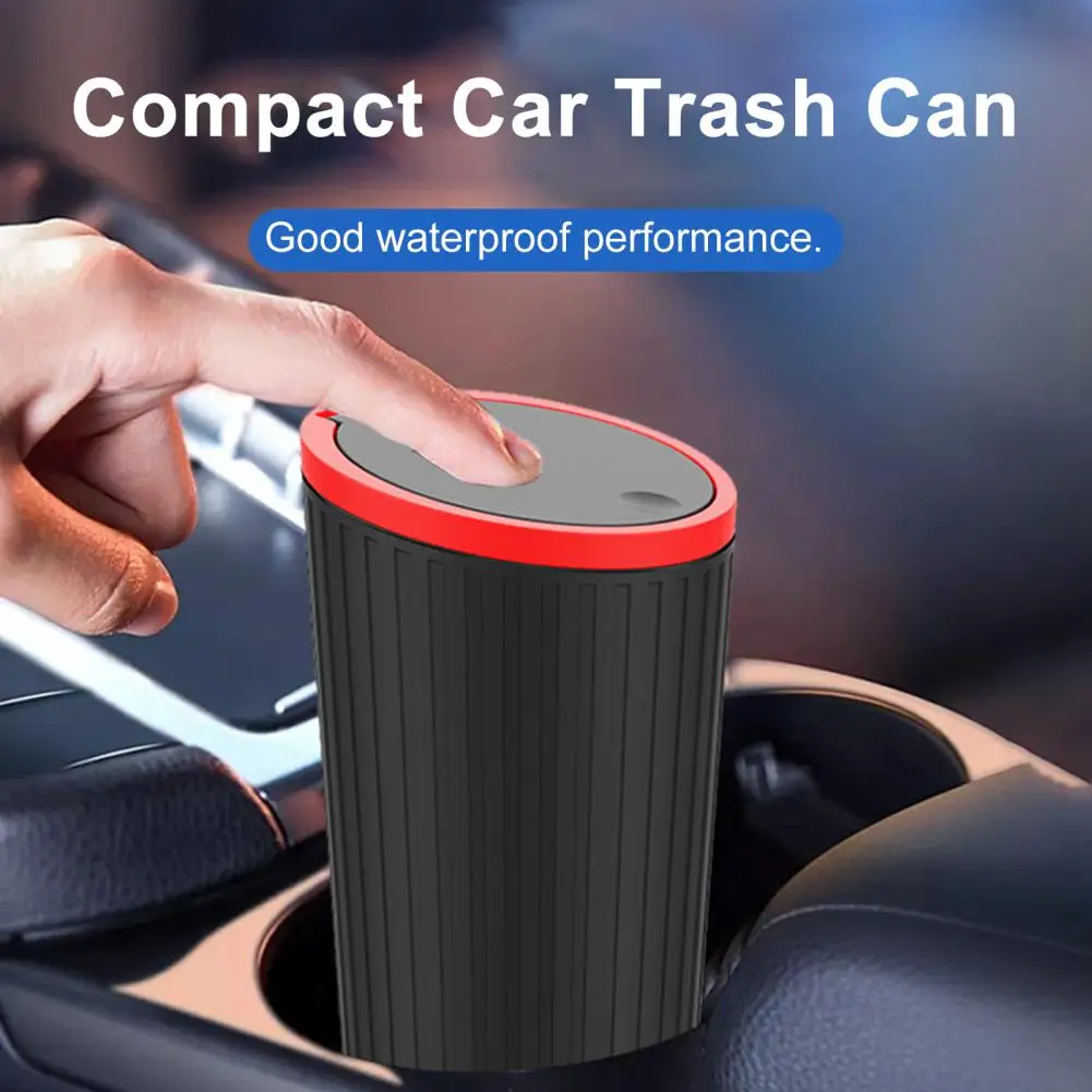 

Press Type Trash Universal Car Trash Capacity Car Trash with Lid Leakproof Storage Box for Suv Truck Auto Console Armrest