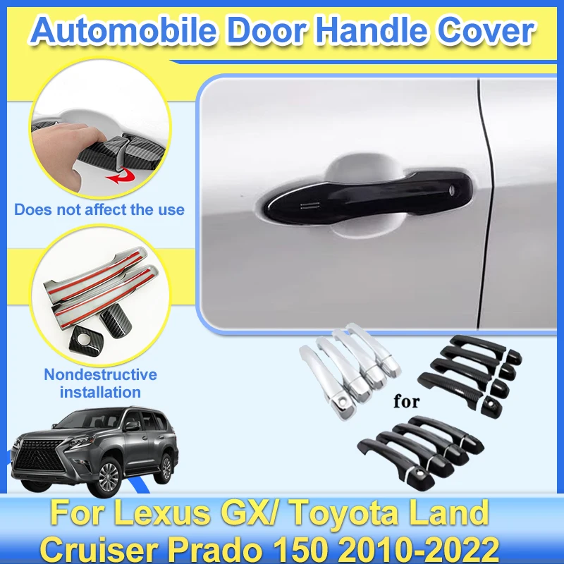 

Car Door Handle Cover For Lexus GX Toyota Land Cruiser Prado J150 2010-2022 Accessories Exterior Door Handle Outer Sticker Cover