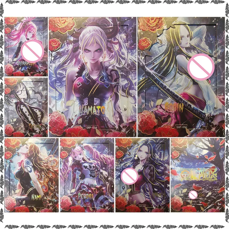Anime ONE PIECE Rare Shirahoshi Tashigi Yamato Robin Nami Perona Vivi Limited Edition SXP Collectible Cards Toys for men Gifts