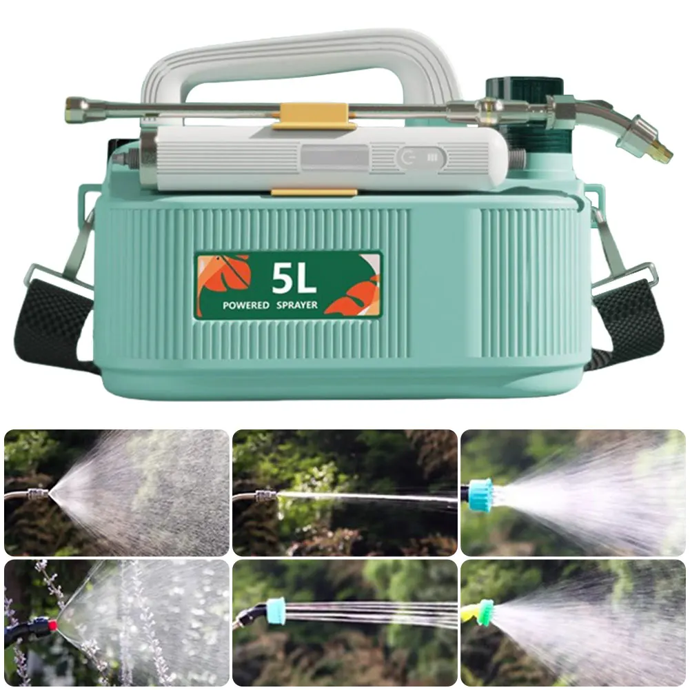 

5L Electric Garden Sprayer USB Rechargeable Portable Spray Bottle Battery Powered Handheld Plant Sprinkler for Garden Lawn Farm
