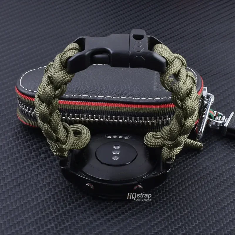 20mm 22mm Watchabnd pleciony pasek do Samsung Galaxy zegarek 42mm 46mm Watch3 41mm 45mm pasek do Huawei Watch nylonowa bransoletka sportowa