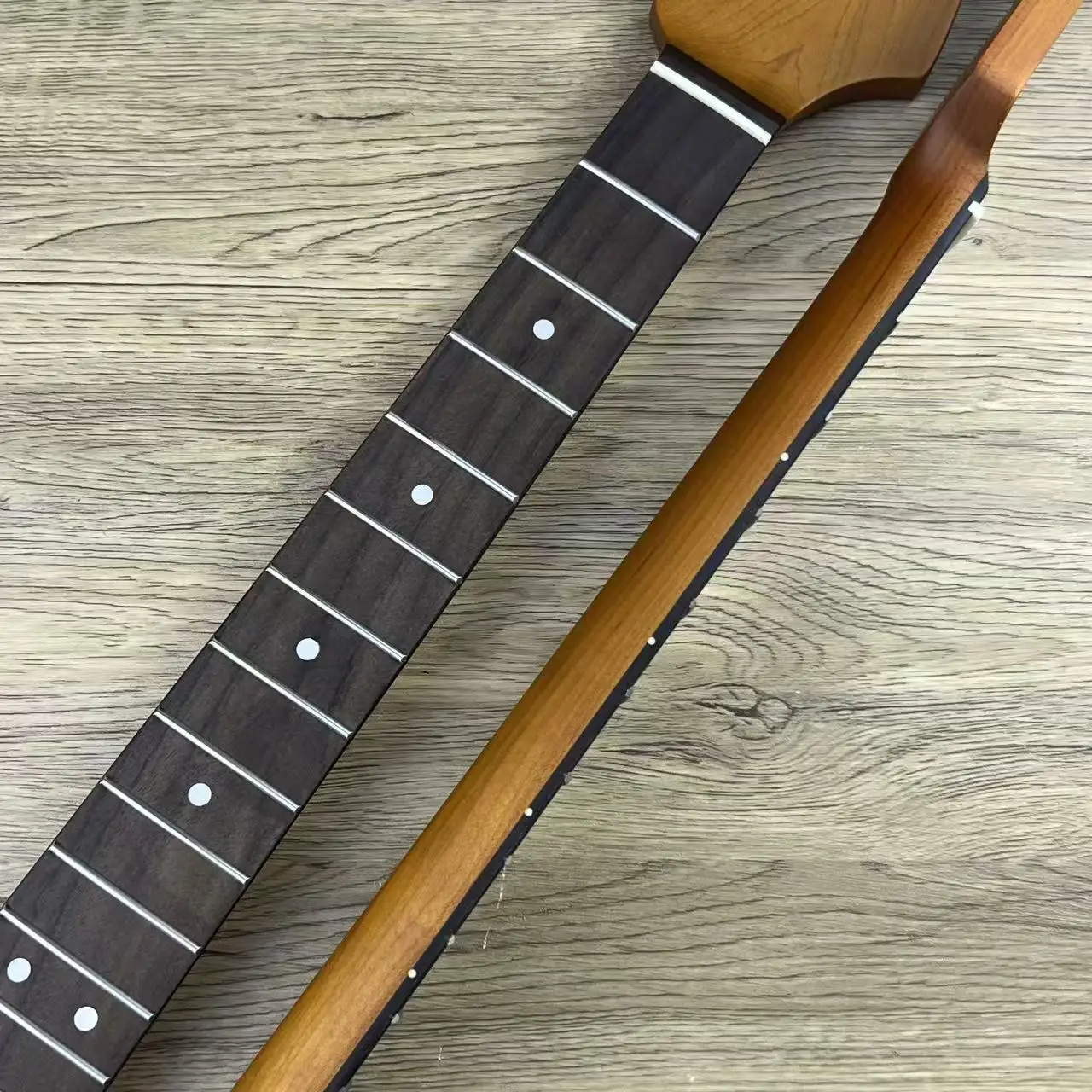 Vintage ST Style Guitar Neck Roasted Maple Rosewood Fretboard 21 Frets Dual Action Truss Rod for ST