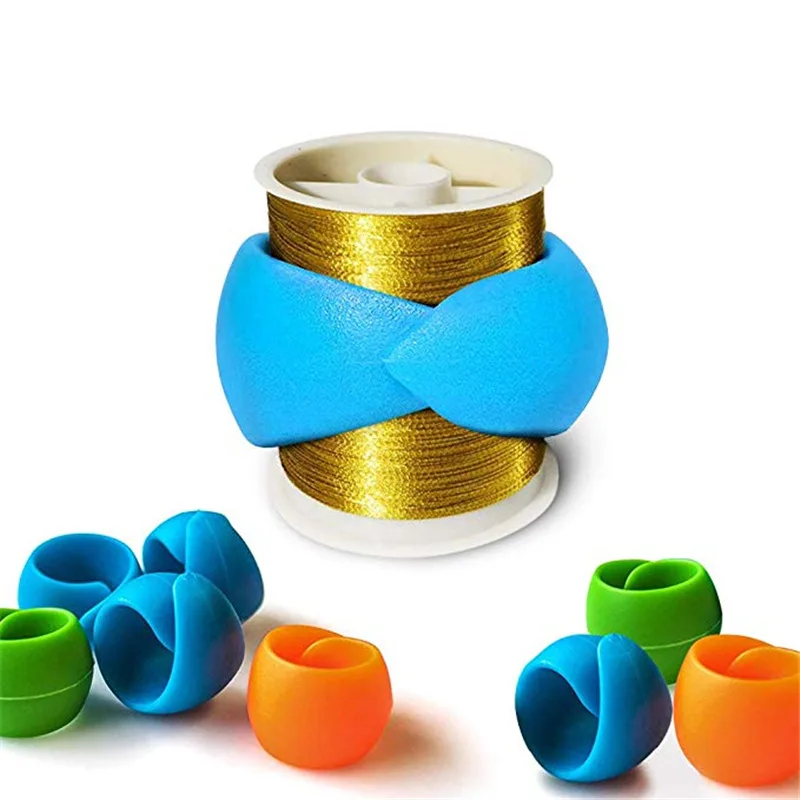 Silicone Ring Mixed color Spool Huggers Bobbin Clamps Holders Keep Thread Spools From Unwinding Peels Threads Sewing Tool