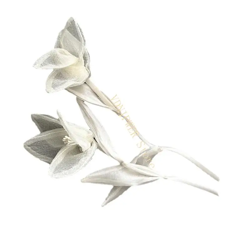 Menjahit dengan bunga applique crafting kostum kostum garmen aksesoris d08e