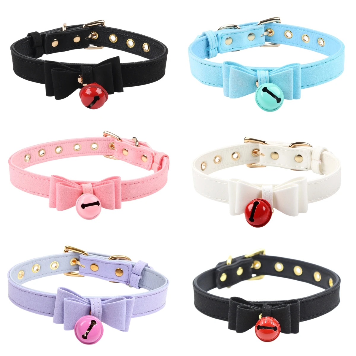 Exotic Accessorie Black Leather Choker Collar For Women Human Punk Chocker Necklace Goth Cosplay Accessoies Rave Festival  ﻿